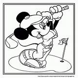 Coloring Golf Mickey Pages Mouse Kids Cliparts Color Clipart Clip Printable Playing Comments Library Coloringhome sketch template