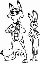 Coloring Zootopia Pages Clipartmag sketch template