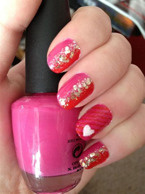 simple easy valentines day nail art designs   girls girlshue