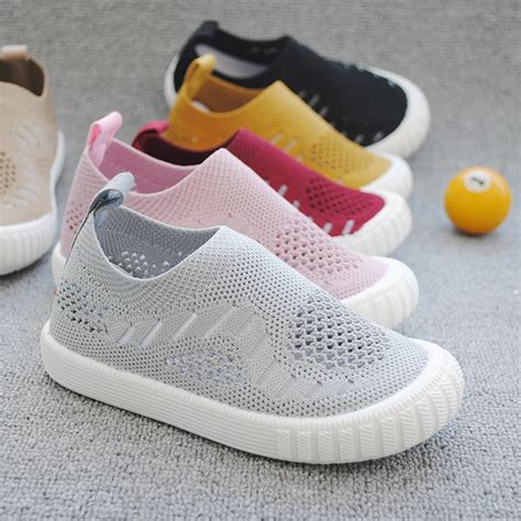 children fly knitting kids casual shoes   outdoor running shoes toddler breathable