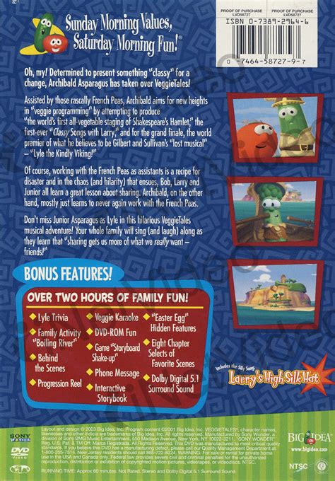 veggietales lyle  kindly viking grey border  dvd