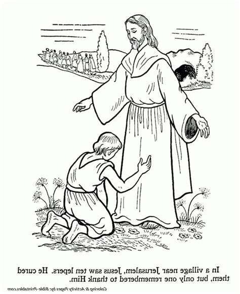 ten lepers coloring page   gambrco