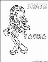 Bratz Coloring Sasha Pages Doll Dolls Book Clipart Fun Printable Popular Library Clip sketch template