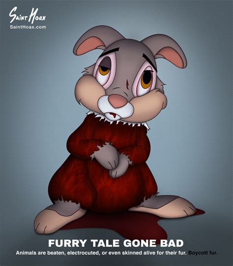 furry tale skinned disney characters protest the fur industry bored
