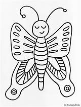 Kleurplaten Vlinders Vlinder Kleurplaat Uitprinten Tekenen Eitje Rupsen Kinderen Downloaden sketch template