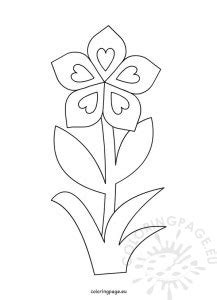 spring flower coloring sheet coloring page