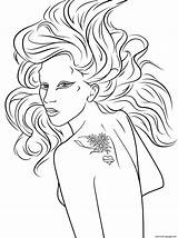 Gaga Lady Coloring Pages Katy Perry Celebrity Printable Color Drawing Book Games Online Info sketch template