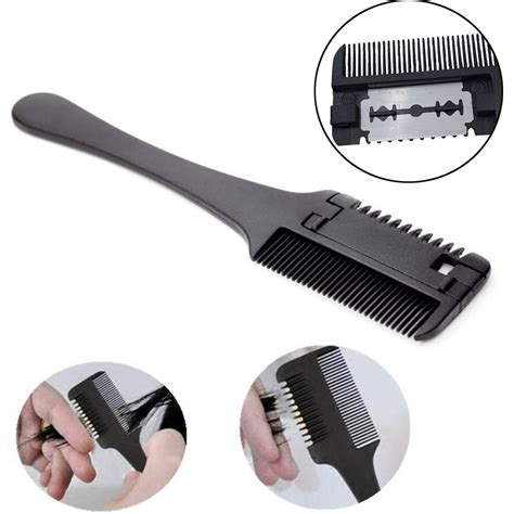 pc professional hair razor comb black handle hair razor cutting