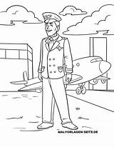 Pilot Berufe Malvorlage Malvorlagen Ausmalbild sketch template