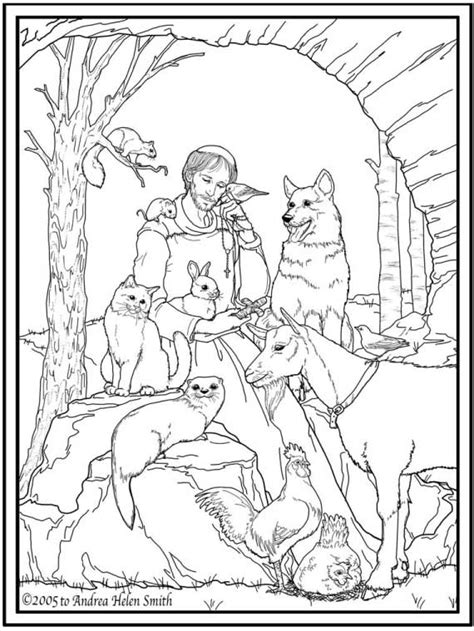 st francis  assisi coloring pages   st francis