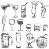Alcohol Sketches Drawings Alcoholic Istockphoto sketch template