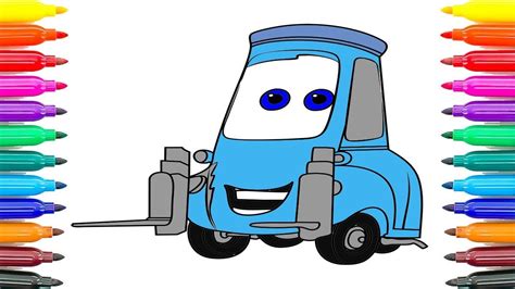 draw cars guido coloring pages  kids   paint guido cars