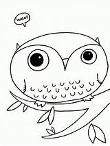 Owl Coloring Pages Cute Printable Owls Kids Girls Color Baby Easy Barn Preschool Girl Babies Colouring Clipart Print Templates Drawing sketch template