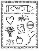 Red Color Worksheets Preschool Activities Kindergarten Colors Learning Printables Worksheet Toddlers Pre Printable Coloring Sheets Centers Valentines Things Activity Pages sketch template