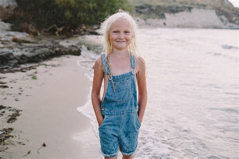 little blonde girl portrait by evgenij yulkin swim teen