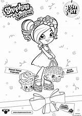 Shoppies Coloring Shopkins Cupcake Pages Join Party Petal Rosa Basket Sweet Printable sketch template