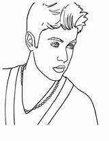 Justin Bieber sketch template