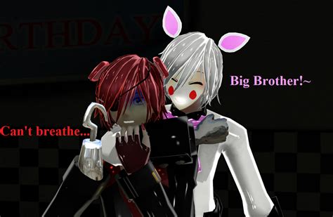 [mmd] Toy Foxy Mangle S Hugs Foxy By Zexionstrife On
