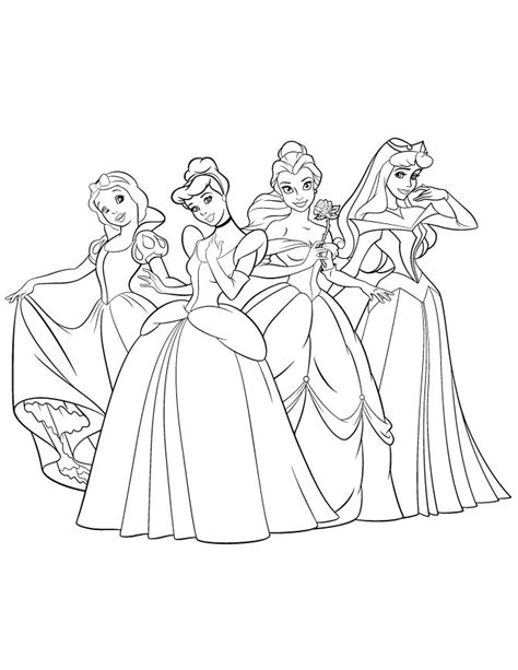beautiful disney princesses coloring page boyama sayfalari boyama