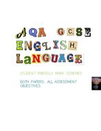 aqa gcse english language student friendly mark schemes  papers