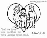 Coloring God Pages Preschool John Loves Printable Bible Christian Printables Valentine Another Children Kids School Valentines Church Jesus Clipart Activity sketch template