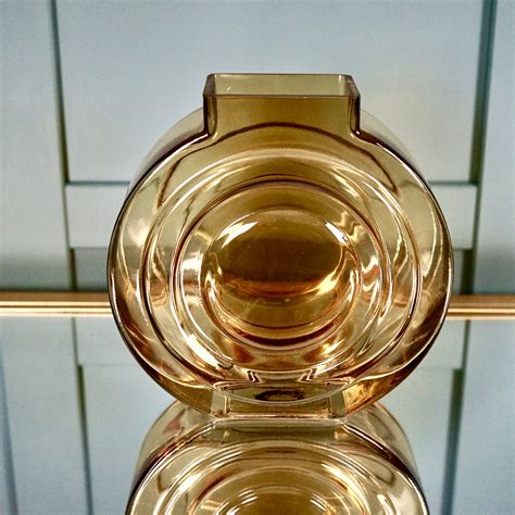 Round Amber Glass Vase Margo And Plum
