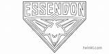 Essendon Bombers Twinkl sketch template