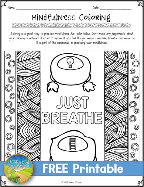mindfulness coloring pages  activity social emotional learning