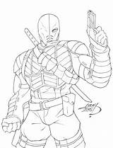 Deathstroke Coloring Lucasackerman Death Deadpool Taskmaster sketch template