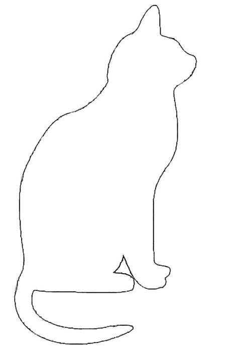 cat outline  cat stencil profile  sitting cat