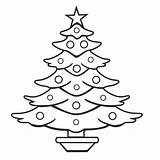 Tree Christmas Coloring Pages Rocks Plain sketch template