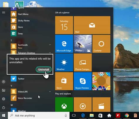 uninstall windows  program  app  desktop