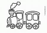 Coloring Train Pages Christmas Toy Kids Printable Transportation Popular sketch template