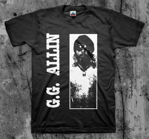 gg allin picture on a black shirt
