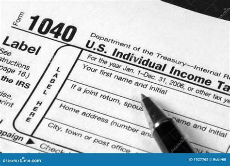 income tax form royalty  stock photo image