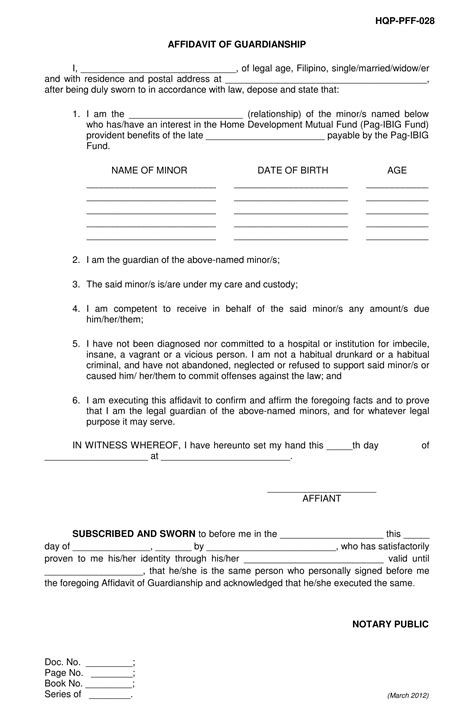 guardianship letter    letter template