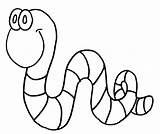 Worm Inchworm Wiggly Kolorowanki Robaki N7 Owady sketch template