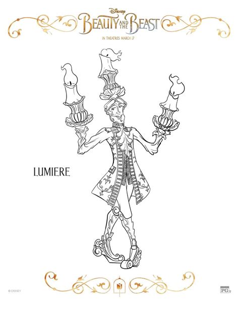 beauty   beast lumiere coloring pages aleya wallpaper