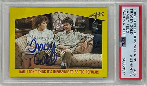 Tracey Gold Signed 1988 Topps Growing Pains Tv Show Card 65 Carol