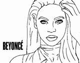 Beyonce Rappers Coloriage Colorier sketch template