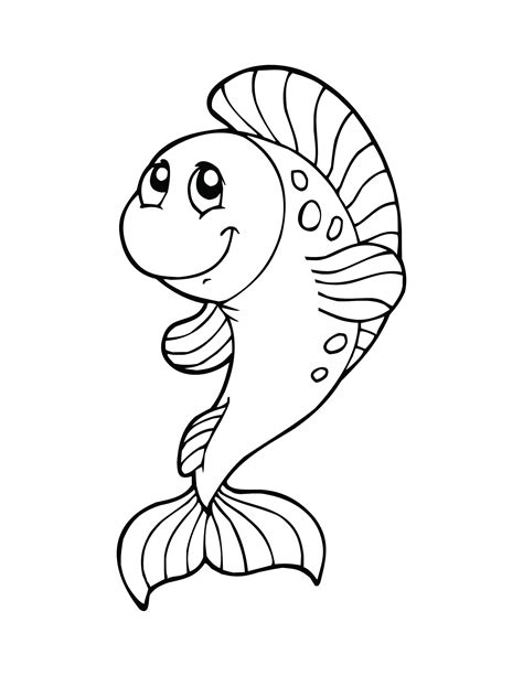 cute cartoon fish coloring pages  kids etsy ireland