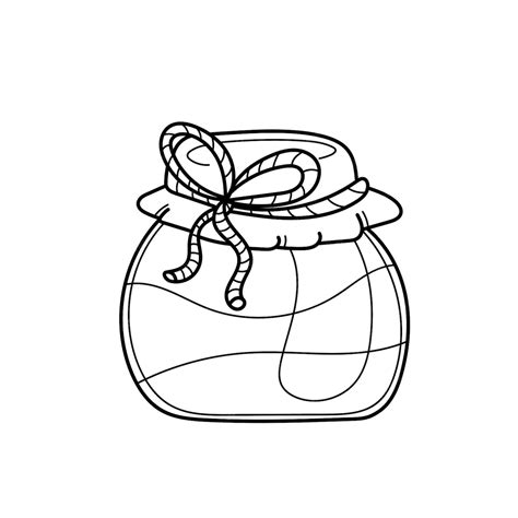 premium vector jar  jam coloring page  adult  kids coloring
