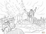 Elijah Coloring Heaven Pages Fire Bible Down Printable Kids Called Altar Carmel Mount Chariot Prophet Baal Prophets Clipart Color Burning sketch template