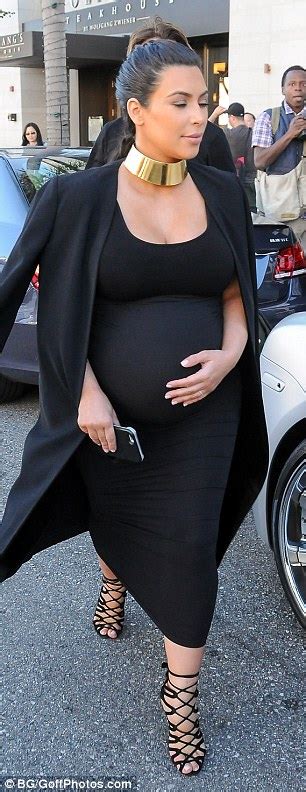 Pregnant Kim Kardashian Bursts Out Of Yet Another Skin Tight Outfit