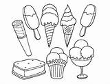 Cream Kids Sorvetes Sorveteria Gelados Food Creams Coloringhome Crafter источник Variedade sketch template