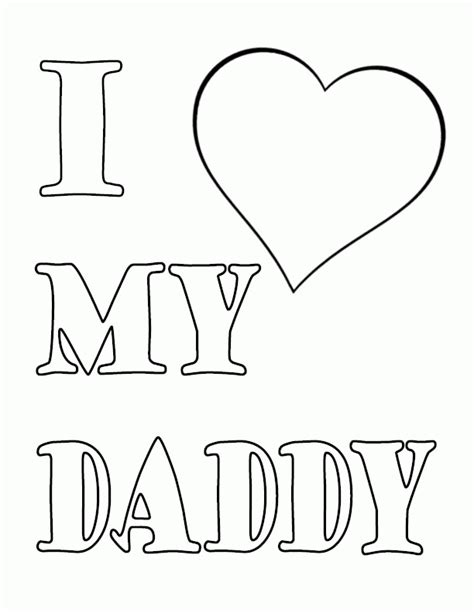 love dad pages printable coloring pages