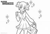 Glitter Force Coloring Pages Precure Line Drawing Printable Print Color Kids sketch template