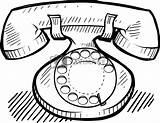 Rotary Telephone Lhfgraphics Yayimages sketch template