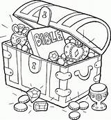 Treasure Coloring Chest Pages Bible Kids Vbs Sunday School Choose Board God Open sketch template