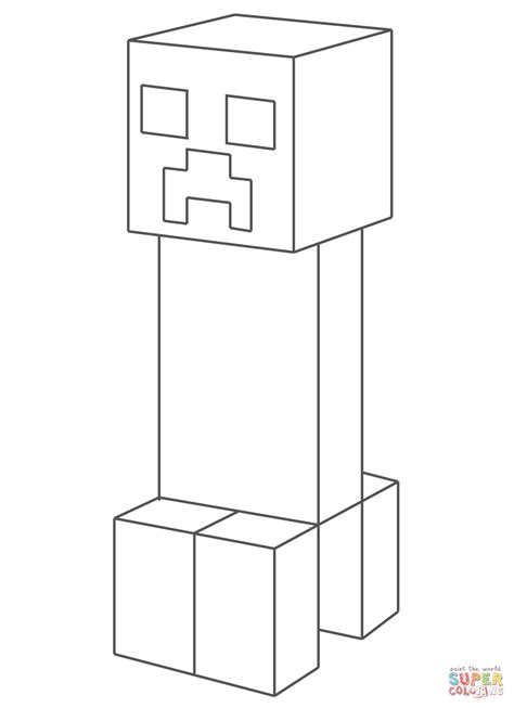 creeper  minecraft coloring page  coloring pages